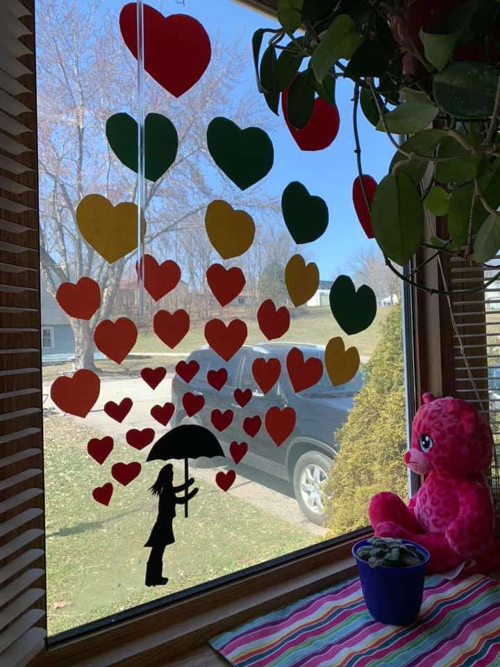 Shower of hearts